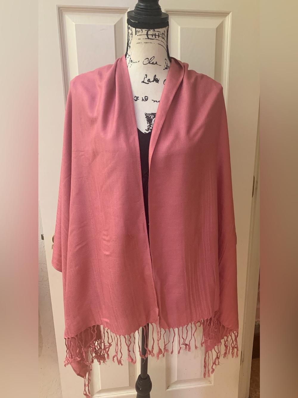 pashmina Mauve Fringe Shawl Wrap